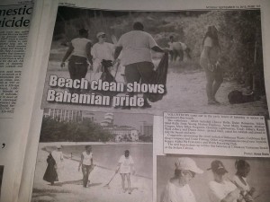 Beach Clean up newspaper article